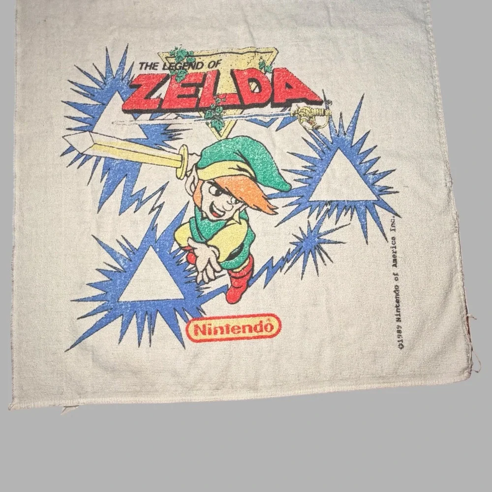 Rare 1989 Legend of Zelda Beach‎ Towel Vintage Nintendo NES Link Decor Retro 80s